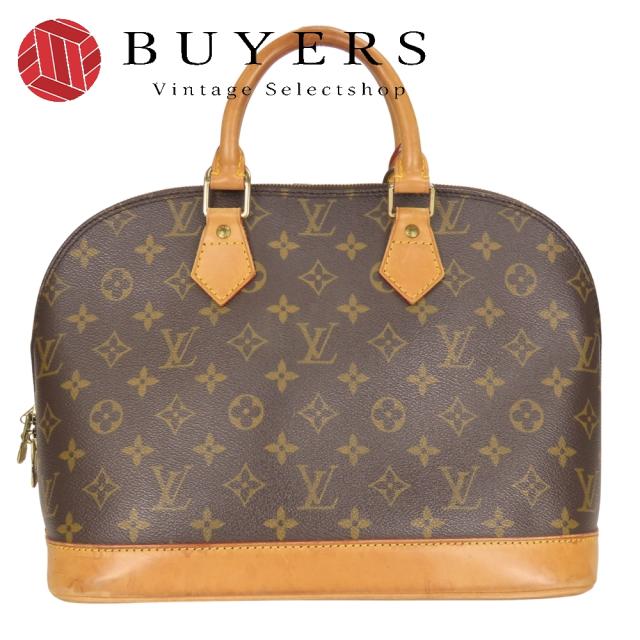 中古 ルイ・ヴィトン ハンドバッグ アルマ M51130 モノグラム ヌメ革 ブラウン 定番 レディース 女性 LOUIS VUITTON