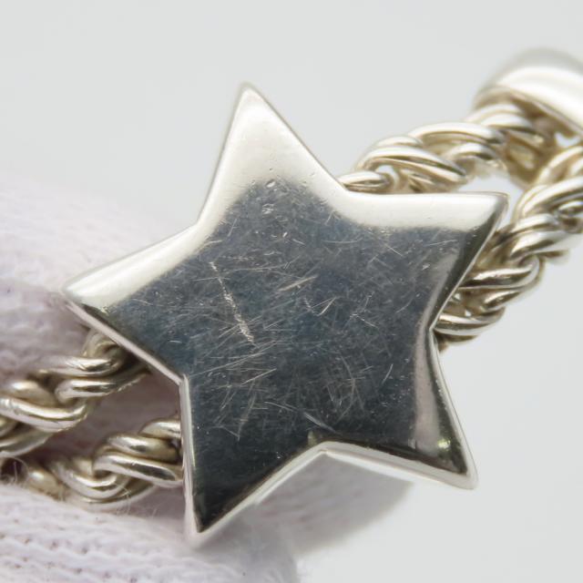 中古 ティファニー ブレスレット スター シルバー925 約24.0g シルバー 星 ダブルロープ アクセサリー レディース 女性 TIFFANY&Co.