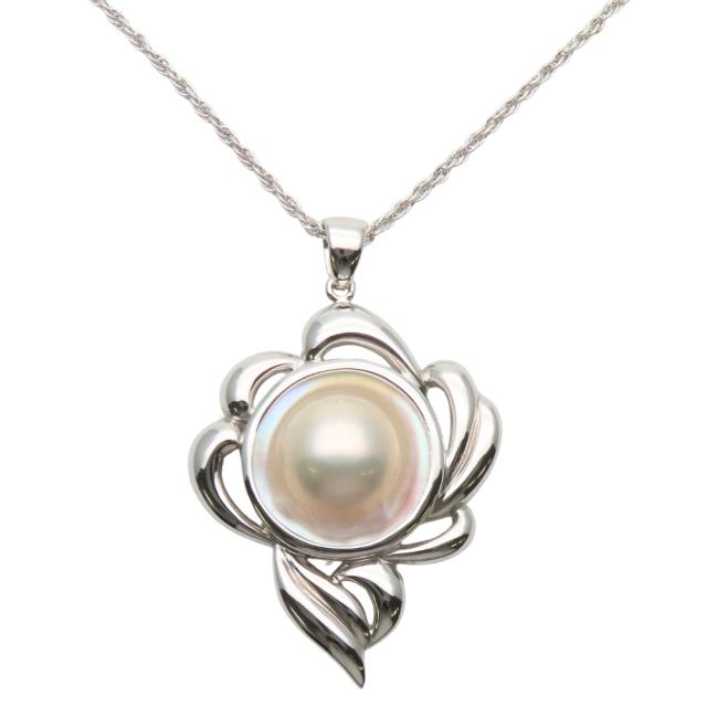 中古 タサキ ネックレス マベパール シルバー925 パール 約13.7g シルバー アクセサリー ペンダント レディース 女性 TASAKI_1