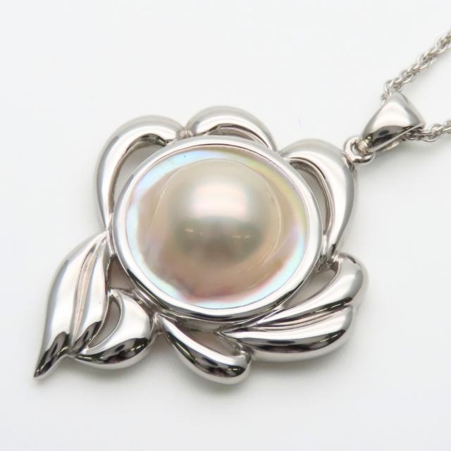 中古 タサキ ネックレス マベパール シルバー925 パール 約13.7g シルバー アクセサリー ペンダント レディース 女性 TASAKI_4