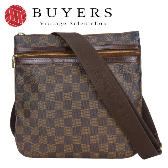 中古 ルイ・ヴィトン ショルダーバッグ ポシェット・ボスフォール N51111 ダミエ エベヌ ブラウン 斜め掛け 普段使い レディース 女性 LOUIS VUITTON