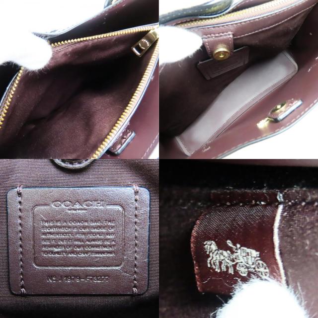 中古 コーチ トートバッグ F73277 レザー ブラック ゴールド金具 2WAY 斜め掛け ショルダー レディース 女性 COACH_7