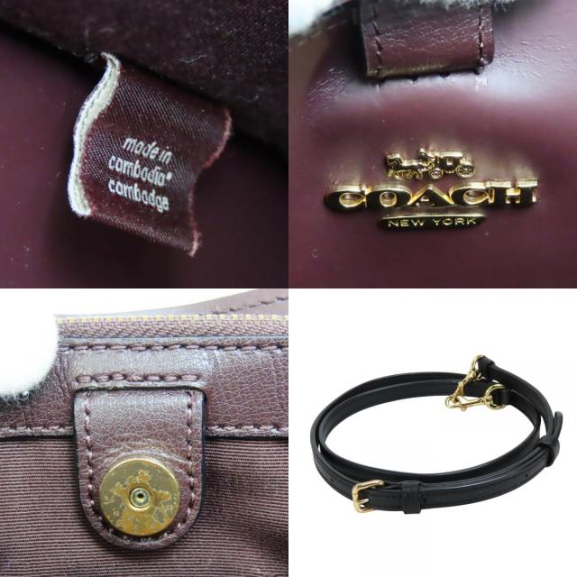中古 コーチ トートバッグ F73277 レザー ブラック ゴールド金具 2WAY 斜め掛け ショルダー レディース 女性 COACH_8