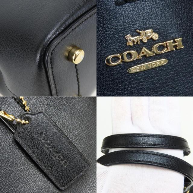 中古 コーチ トートバッグ F73277 レザー ブラック ゴールド金具 2WAY 斜め掛け ショルダー レディース 女性 COACH_5