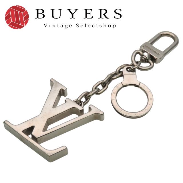 中古 ルイ・ヴィトン バッグチャーム ポルトクレ・イニシャルLV M65071 メタル シルバー キーホルダー アクセサリー メンズ 男性 LOUIS VUITTON