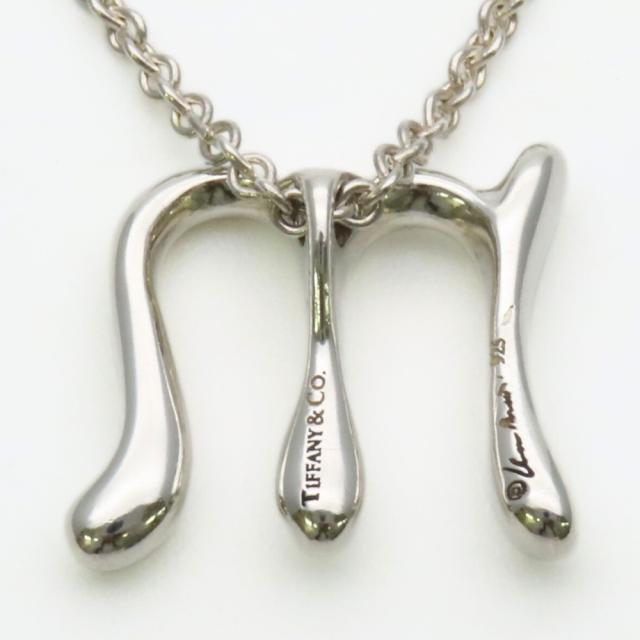 中古 ティファニー ネックレス レターｍ シルバー925 約5.2g シルバー エルサペレッティ イニシャル アクセサリー レディース 女性 TIFFANY&amp;Co._3