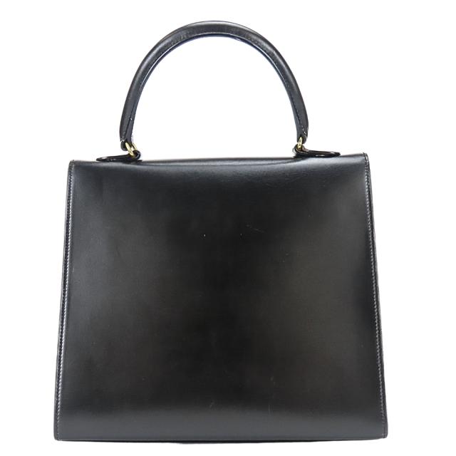 中古 セリーヌ ハンドバッグ ガンチーニ レザー ブラック ゴールド金具 チェーン レディース 女性 CELINE_3