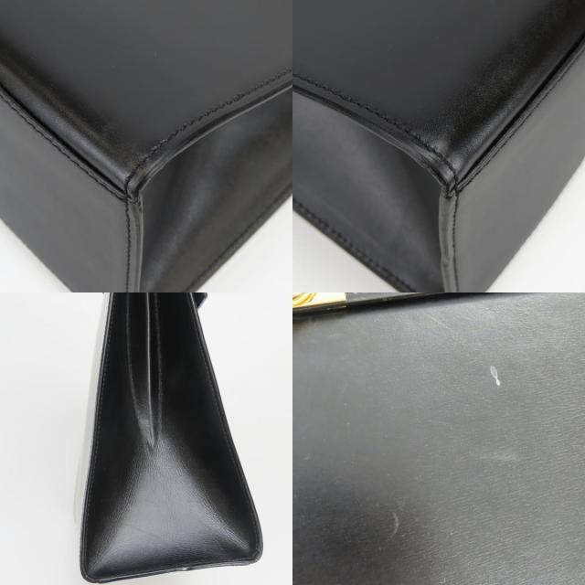 中古 セリーヌ ハンドバッグ ガンチーニ レザー ブラック ゴールド金具 チェーン レディース 女性 CELINE_5