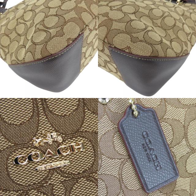 中古 コーチ トートバッグ シグネチャー F55364 ブラウン ダークブラウン ゴールド金具 肩掛け 普段使い カジュアル レディース 女性 COACH_5
