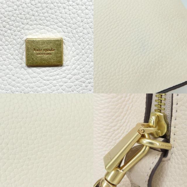 中古 ケイトスペード ハンドバッグ カラーブロック レザー アイボリー グレージュ ゴールド金具 2WAY 斜め掛け ショルダー レディース 女性 Kate Spade_6