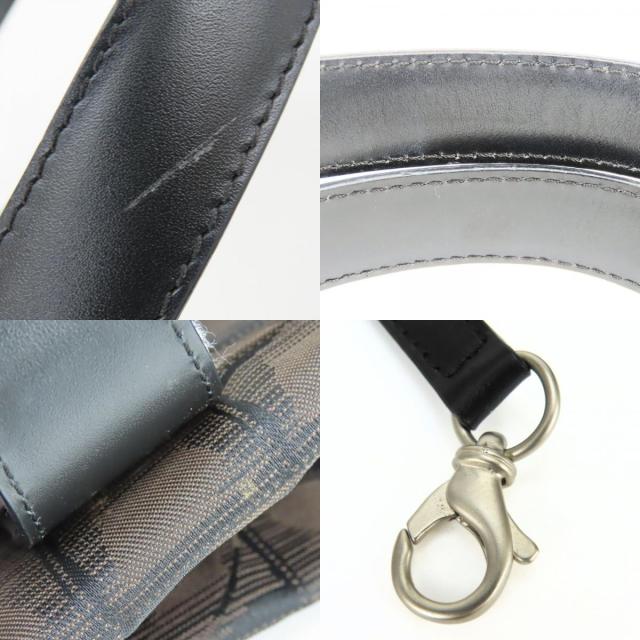 中古 シャネル トートバッグ ニュートラベルラインPM ココマーク ジャガードナイロン レザー ダークブラウン ブラック 肩掛け 9番台 定番 人気 レディース 女性 CHANEL_7
