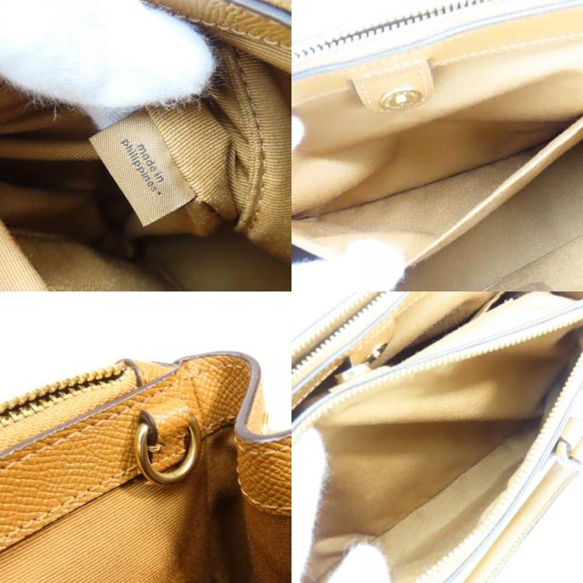 中古 コーチ ハンドバッグ 44952 レザー キャメル ブラウン系 2WAY 斜め掛け ショルダー シンプル 普段使い レディース 女性 COACH_7
