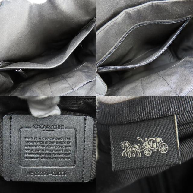 中古 コーチ リュック・デイパック トラック CJ659 カラーブロック レザー ブルー ブラック メンズ 男性 COACH_8