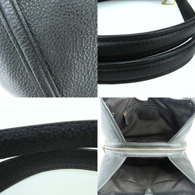 中古 コーチ トートバッグ C6231 レザー ブラック ゴールド金具 肩掛け レディース 女性 COACH_7