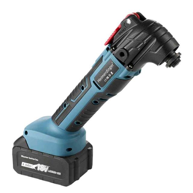 マルチツール 全て マキタ 互換 Wバッテリーケース 本体+6.0Ah電池×2個 +急速充電器+ケース カットソー 工具レス 18V 替刃付 18V Heimerdinger 送料無料