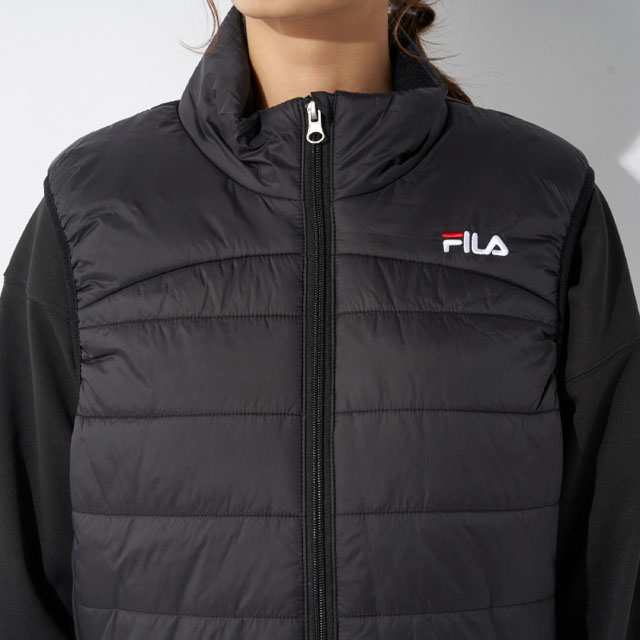 FILA 電熱ベスト 中綿ベスト モバイルバッテリー付き 充電式 防寒 ユニ