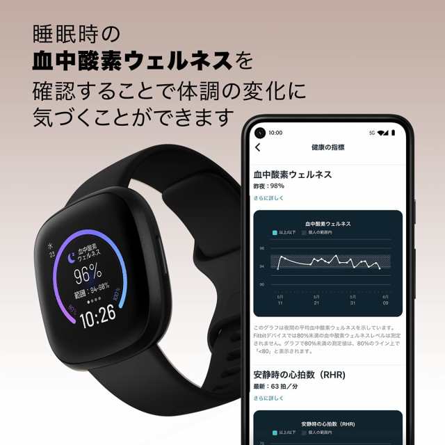 【新品】Fitbit Versa3 スマートウォッチ ピンククレイFitbit