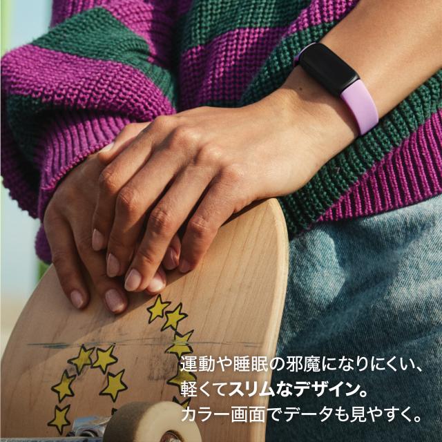 Google Fitbit Inspire 3 ライラックブリス ブラック フィットビット スマートウォッチ 本体 活動量計 トラッカー 心拍数 ギフト_6