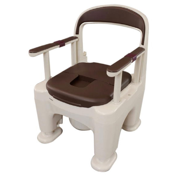 直送品A パナソニック エイジフリー ポータブルトイレ 座楽 ラフィーネ 標準タイプ プラスチック便座 モカブラウン 介護用トイレ PN-L30200B 同梱不可 代引不可 送料無料の通販は