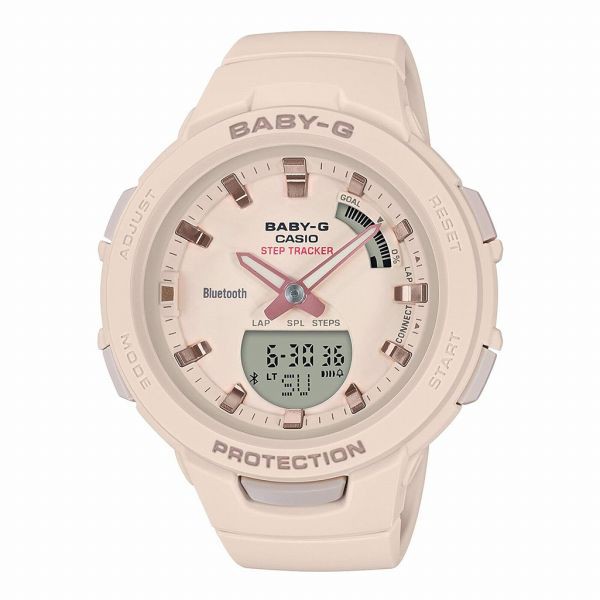 取寄品 正規品 CASIO腕時計 カシオ BABY-G ベイビージー アナデジ表示 アナログ&デジタル 丸形 クオーツ BSA-B100-4A1JF レディース腕時計 送料無料