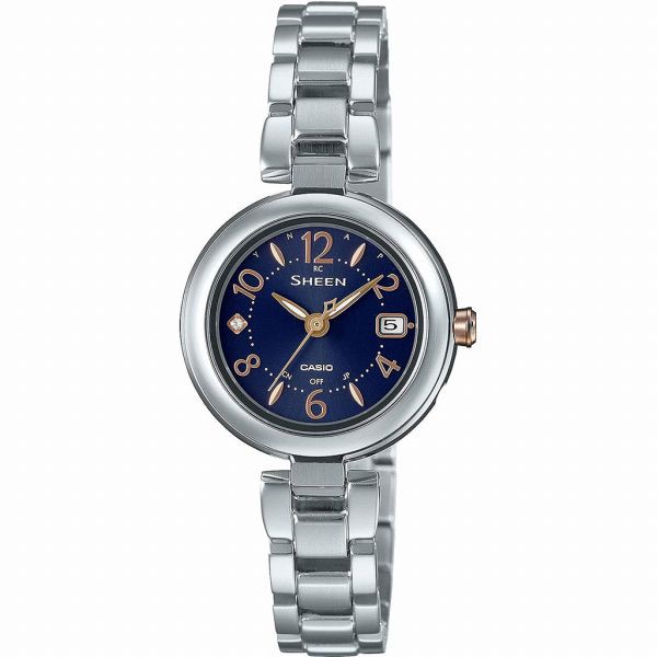 取寄品 正規品 CASIO腕時計 カシオ SHEEN シーン アナログ表示 ソーラー 日付カレンダー 丸形 SHW-7100TD-2AJF レディース腕時計 送料無の通販は