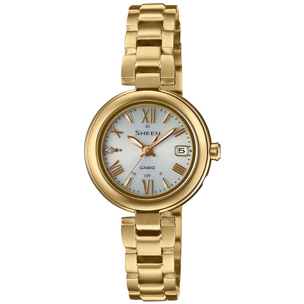 取寄品 正規品 CASIO腕時計 カシオ SHEEN シーン アナログ表示 カレンダー ソーラー 丸形 SHW-7100TG-7AJF レディース腕時計 送料無料の通販は 29,172円