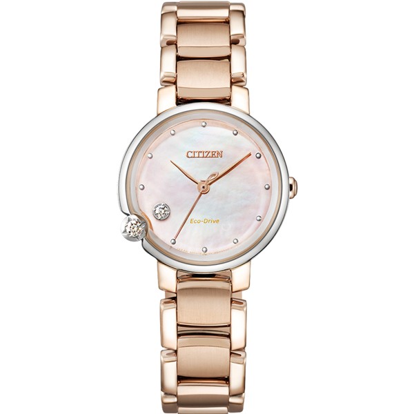 取寄品 正規品 CITIZEN シチズン シチズンエル EW5588-81Y ROUND Collection ダイヤモンド レディース腕時計 送料無料