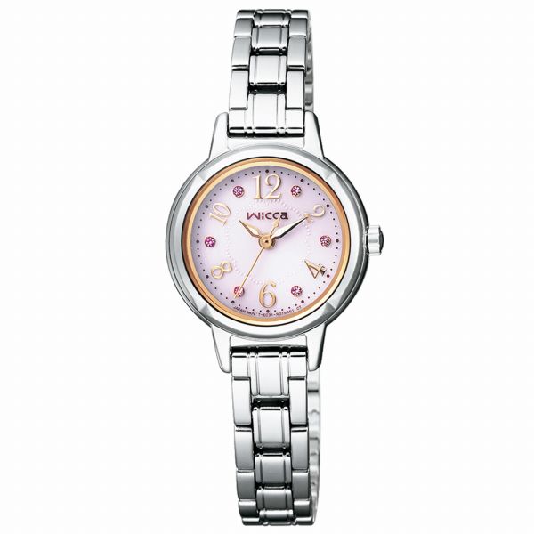 取寄品 正規品 CITIZEN シチズン ウィッカ KH9-914-93 wicca ラウンドフェイス ソーラーテック レディース腕時計 送料無料