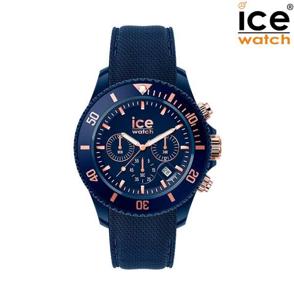 取寄品 正規品 ice watch アイスウォッチ 020621 ICE chrono アイスクロノ ダークブルー ローズゴールド Large ラージ  メンズ腕時計 送料