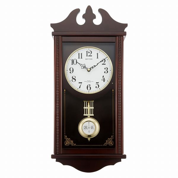 取寄品 正規品 RHYTHM リズム時計 4MNA03RH06 報時時計 ペデルセンR アナログ表示 掛け時計 送料無料の通販は