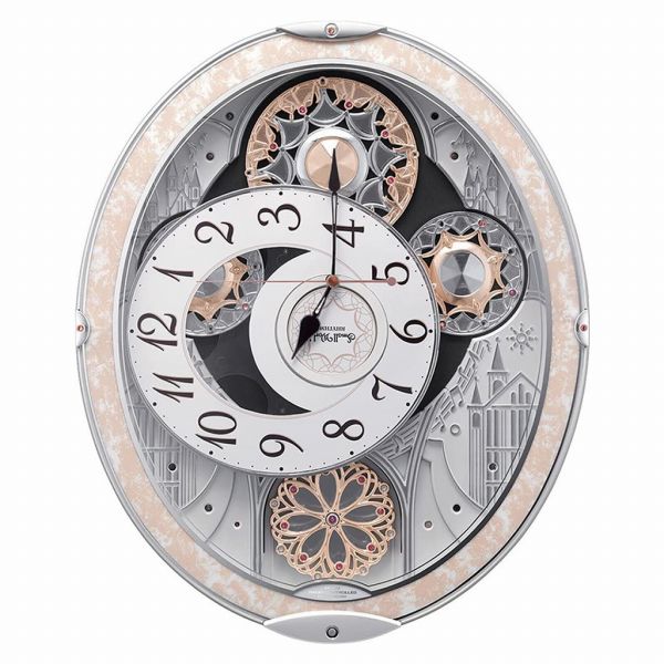 電波からくり時計 スモールワールド 8MN407RH リズム 動作確認済 美品 取寄品 正規品 RHYTHM リズム時計 8MN407RH03 電波からくり時計