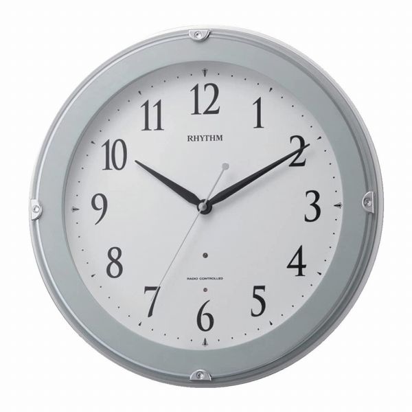 取寄品 正規品 RHYTHM リズム時計 8MYA23SR04 暗所自動点灯付き ピュアライトマーロン アナログ表示 掛け時計 送料無料