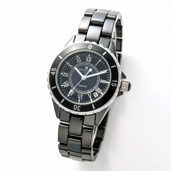 取寄品 正規品 Salvatore Marra 腕時計 サルバトーレマーラ SM23103-BKR 日常生活防水 日付表示 セラミック メタルベルト 防水 メンズ腕時計 送料無料