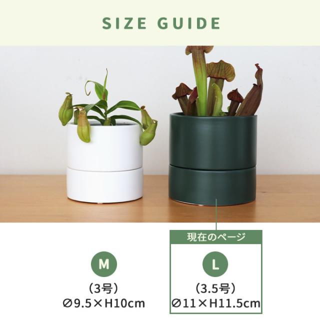 カラーが選べる植木鉢 すーさん Lサイズ 資 PP-0255-L 3.5号 受皿付
