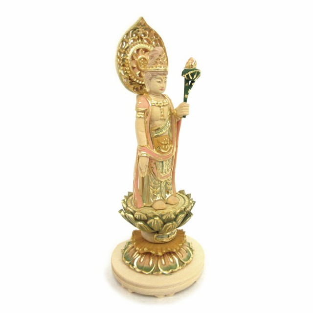 仏像 聖観音菩薩 立像 2.5寸 宝珠光背 円台 桧木彩色 観世音菩薩 観自在菩薩 六観音 観音の通販はau PAY マーケット - 栗田こだわり仏像専門店  | au PAY マーケット－通販サイト