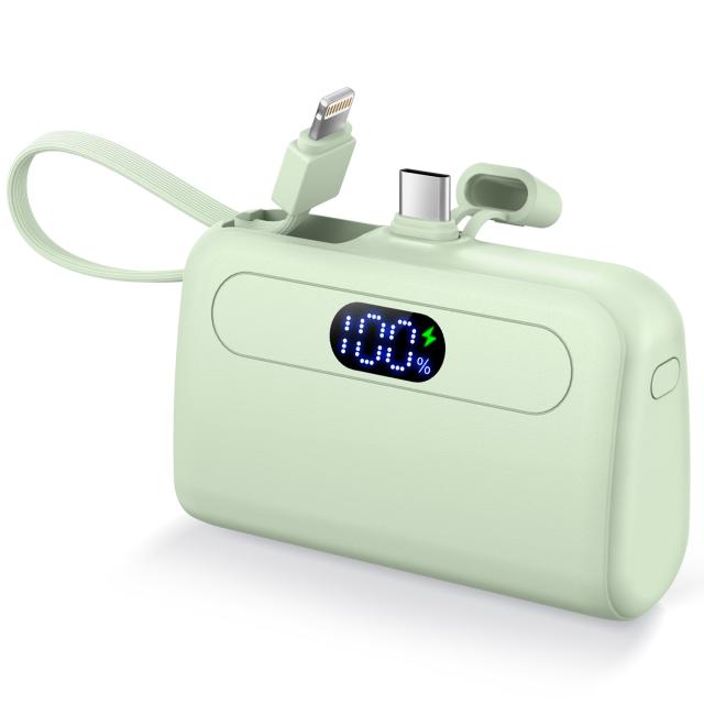 小型モバイルバッテリー ケーブル内蔵 12000mAh 軽量 大容量