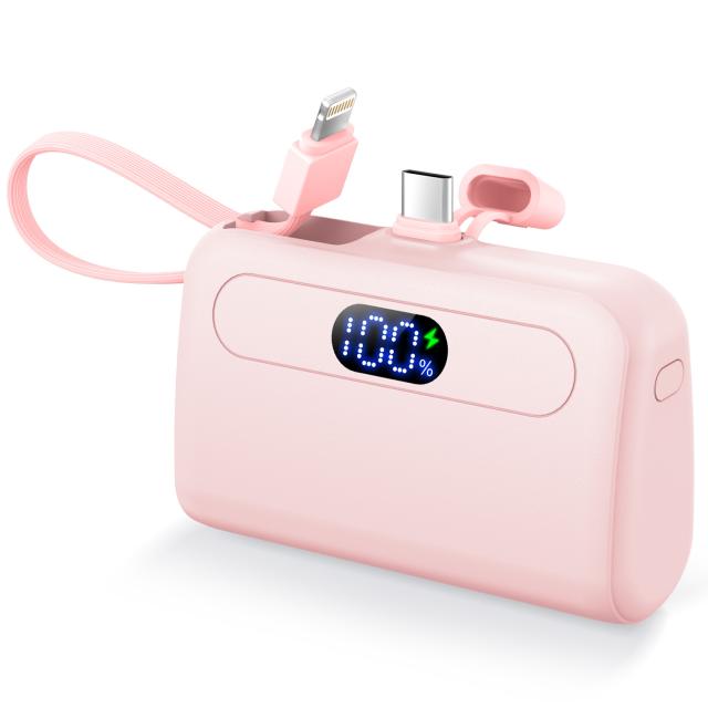 小型モバイルバッテリー ケーブル内蔵 12000mAh 軽量 大容量