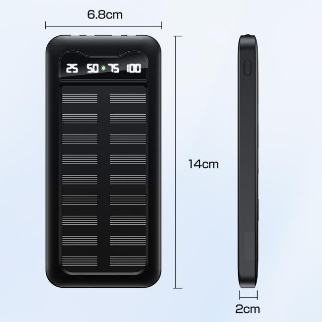 ソーラーモバイルバッテリーチャージャー 5台同時充電5way蓄電 モバイルバッテリー ソーラー充電器 20000mAh 最大5台同時充電