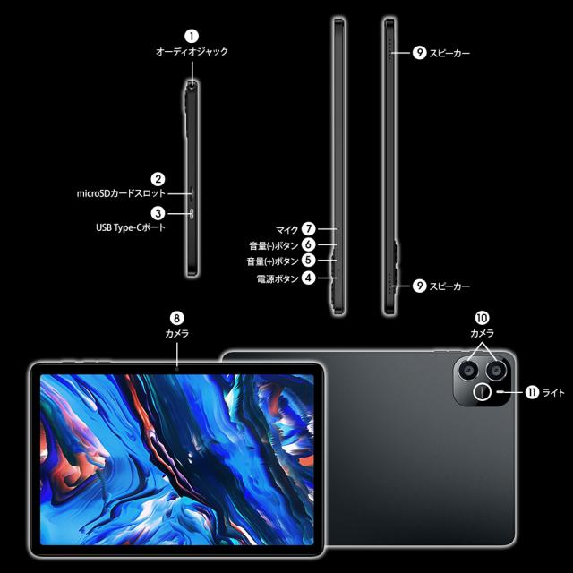 タブレット PC Incell FHD Android15 タブレット超高解像度 軽量 PC 10インチ Android14.0 IPS液晶 simフリー ネット授業 人気 おすすめ wi-fi タブレットPC 軽量 在宅勤務 ネット授業 母の日 プレゼント_15