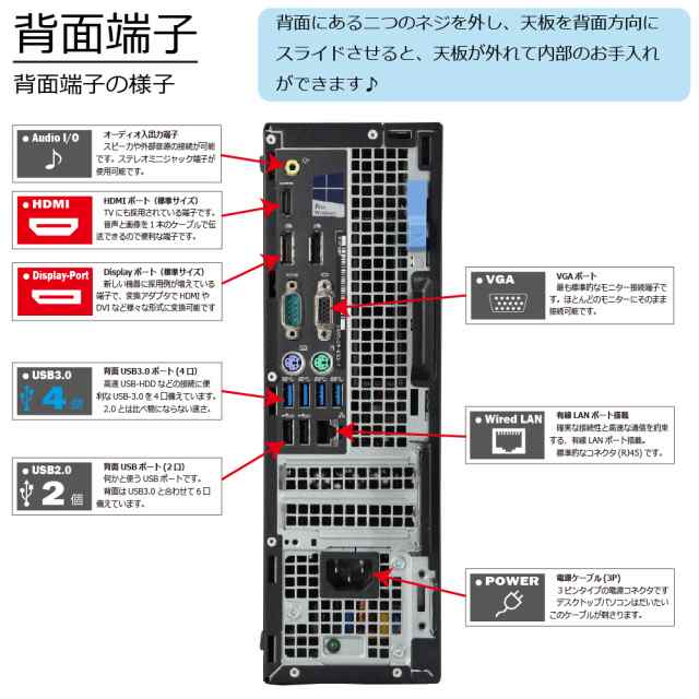 中古パソコン DELL OptiPlex 5050 SF Windows10 デスクトップ 一年保証 第7世代 Core i7 7700  3.6(〜最大4.2)GHz MEM:16GB SSD:512GB(新品) DVD-ROM 無線LAN:なし Win10Pro64Bit  VGA追加モデル パソコン本体のみ