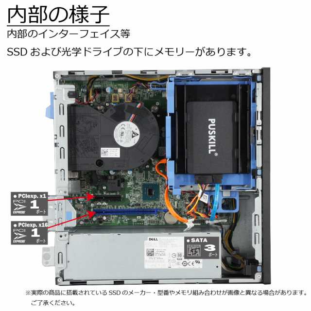 中古パソコン DELL OptiPlex 5050 SF Windows10 デスクトップ 一年保証 第7世代 Core i7