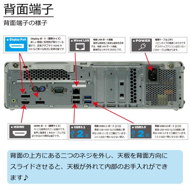 中古パソコン | NEC | Mate MKL36E-7 | Windows11 | デスクトップ | 一年保証 | 第10世代 | Core i3 10100 3.6(〜最大4.3)GHz | MEM:8GB | SSD:256GB(新品) | DVD-ROM | 無線LAN:なし | Win11Pro64bit