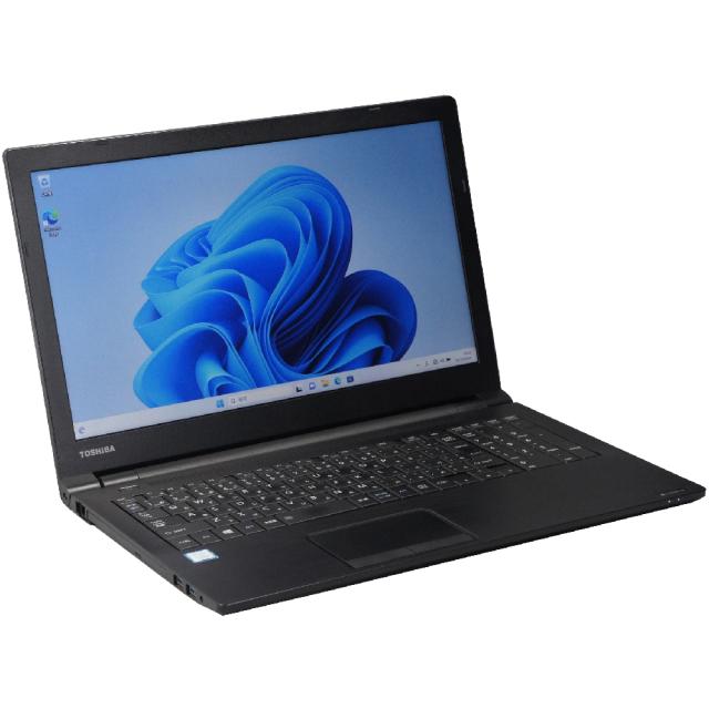 中古パソコン ノート 東芝 B65/DN Windows11 ノートPC 一年保証 第8世代 Core i3 8130U 2.2(〜最大3.4)GHz MEM:8GB SSD:256GB(新品) DVDマルチ 無線LAN:あり テンキー Win11Pro64Bit 中古 パソコン 中古ノートパソコン 中古品 Windows11Pro ACアダプター付属_1