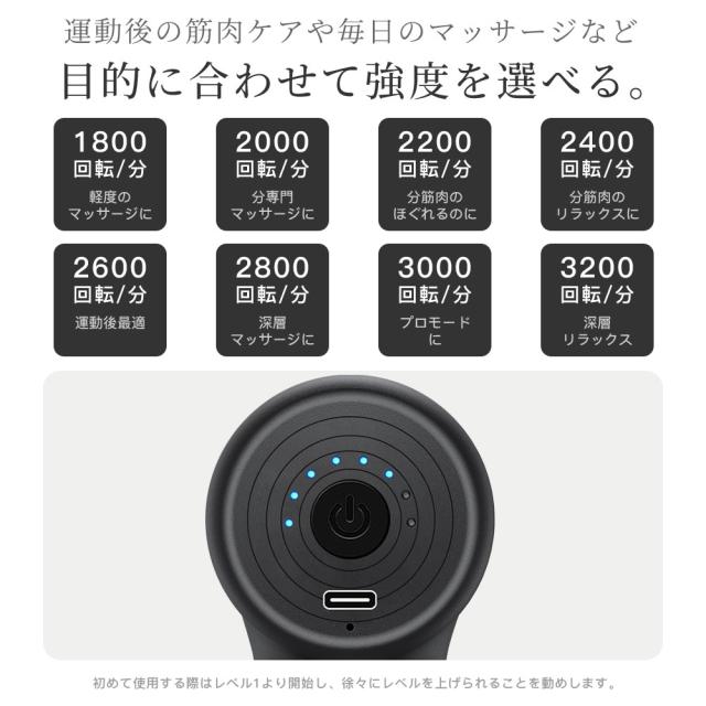 【ポイント5倍】筋膜リリース 電動マッサージガン 筋膜リリースガン マッサージガン ハンディマッサージャー 筋膜リリース 電動 マッサージ機 USB充電 マッサージャー 軽量 マッサージガン マッサージ器 マッサージ 電動筋膜リリースガン 母の日 ギフト プレゼント_9