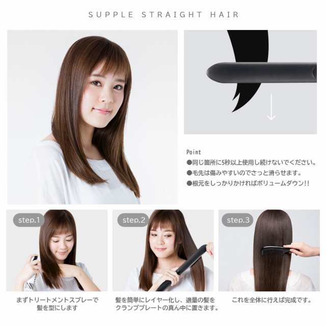 ヘアアイロン 軽量 2WAY ストレートヘアアイロン Max230°C 3D ヘアー