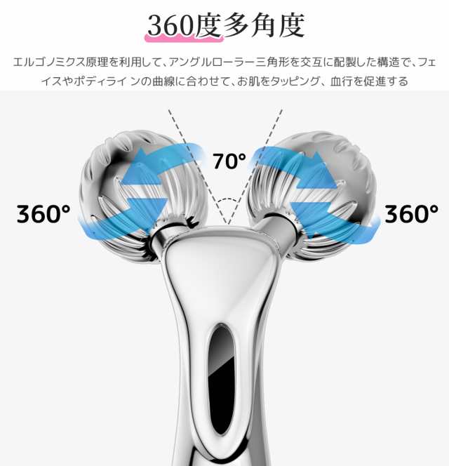 美顔ローラー マッサージローラー 3D 美顔器 美容器 美肌 小顔