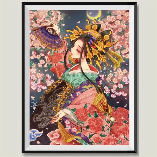 値下げ！レア　屏風　立体布絵　作家物　押し絵　画　縮緬細工　日本　和服女性 値下げ！レア 屏風 立体布絵 作家物 押し絵 画 縮緬細工 日本
