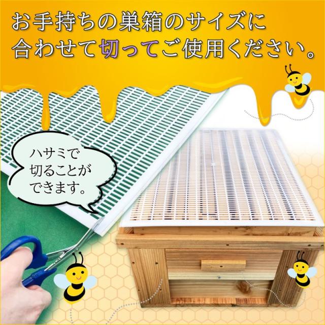隔王板 養蜂 50枚セット みつばち 女王蜂 逃げ防止 プラスチック 白色 セイヨウミツバチ 送料無料_3