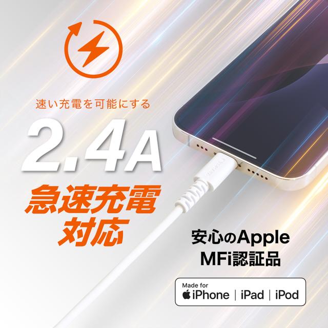 iPhone 充電 ケーブル USB A to ライトニング ケーブル スタンダード