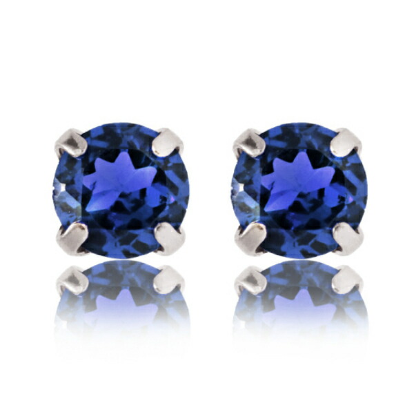 サファイア ピアス プラチナ 18金 誕生石 つけっぱなし PT Pt900 9月の